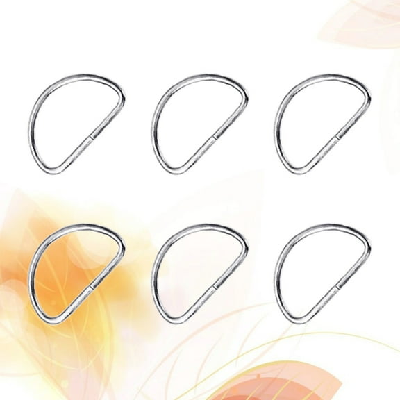 PENIKOKO 100PCS Silver D Ring Bag Fasteners for DIY Crafts and Projects