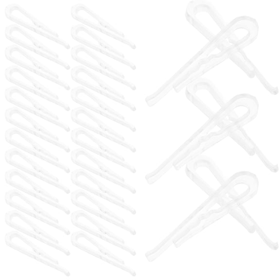 PENIKOKO 100Pcs Clear Plastic Garment Clips for Home Use Folding Design
