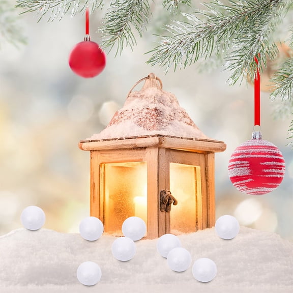 PENIKOKO 100 Pcs White Polystyrene Foam for Crafts, Christmas Decorations, Holiday Ornaments, and Art Projects