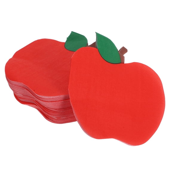 PENIKOKO 100Pcs Red Apple Napkins for Back to School Party Supplies Classroom Table Decorations