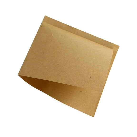 PENIKOKO 100pcs Disposable Triangle Kraft Paper Food Wrappers Oilproof 18X18CM Khaki for Parties and Events Packing