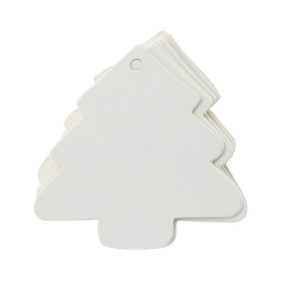 PENIKOKO 100pcs White Christmas Tree Tags Vintage Style DIY Projects Holiday Decoration
