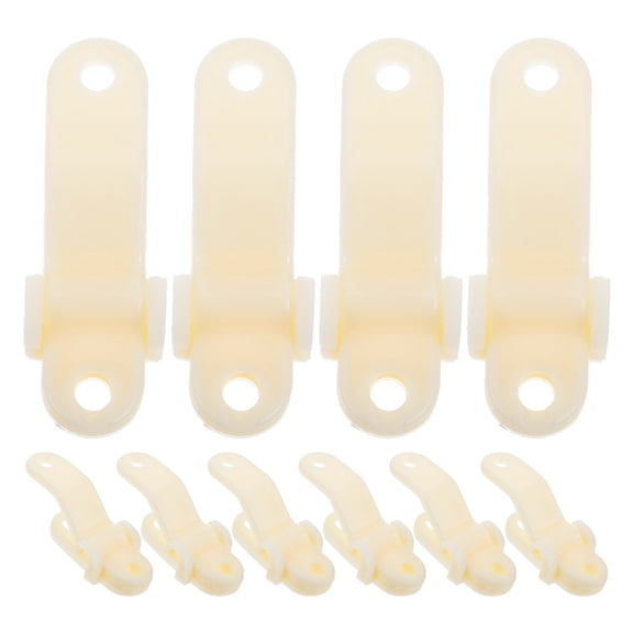 PENIKOKO 10PCS Beige Garden Clips for Greenhouse Ventilation, Plastic Plant Clamps with Antitwist Design, PP Material