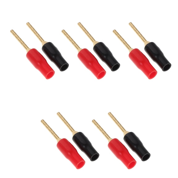 PENIKOKO Speaker Wire Banana Plugs, Penikoko Assorted Color Copper Plated Gold-Plated Connectors for Home Theater