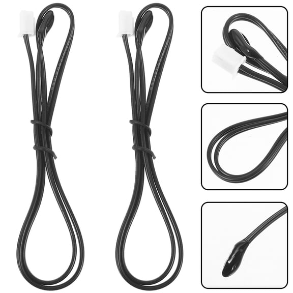 PENIKOKO 10Pcs Black Rubber Abs Copper Compact Temperature Sensor Probe for Air Conditioner Accessory Home Use