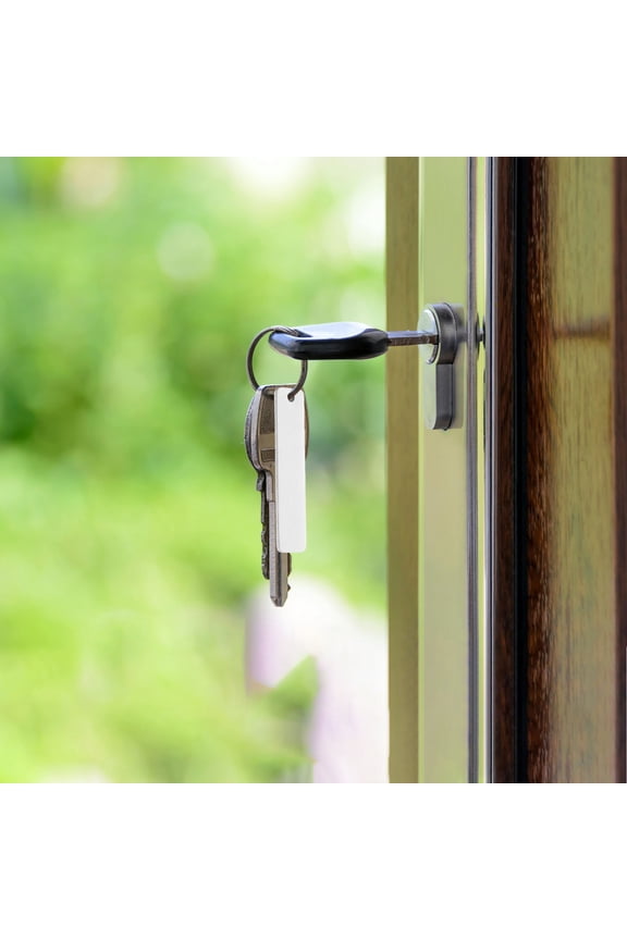 10Pcs Titanium Blank Keyrings for Engraving, Simple and Fashionable Keychain Accessories