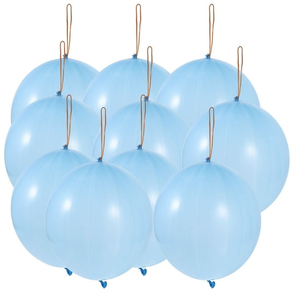 PENIKOKO 10Pcs Blue Balloons Made of Latex with Stretchy Rubber Band Handles