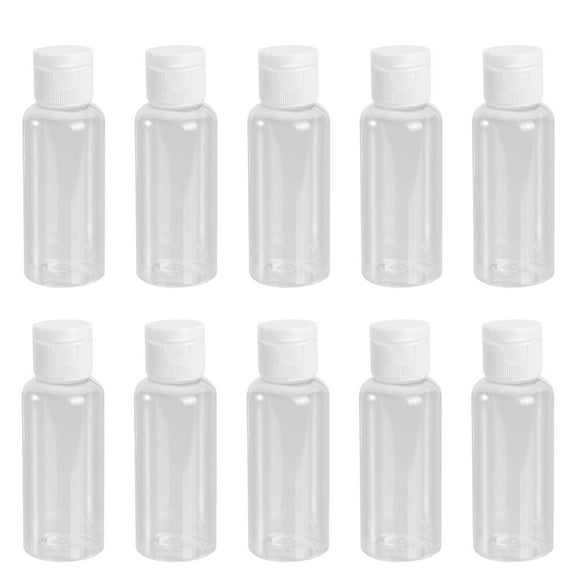 PENIKOKO 10Pcs Clear Empty Refillable Container Travel Bottles Set for Liquid Toiletries