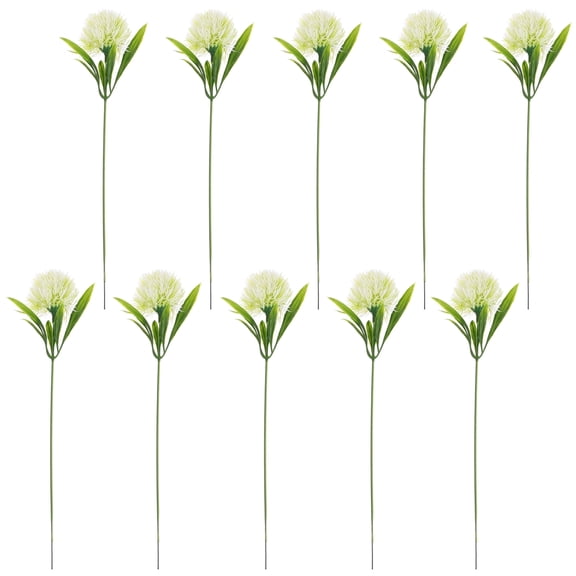 PENIKOKO 10Pcs White Dandelion Flowers Plastic Wedding Decorations Party Centerpieces Floral Decor