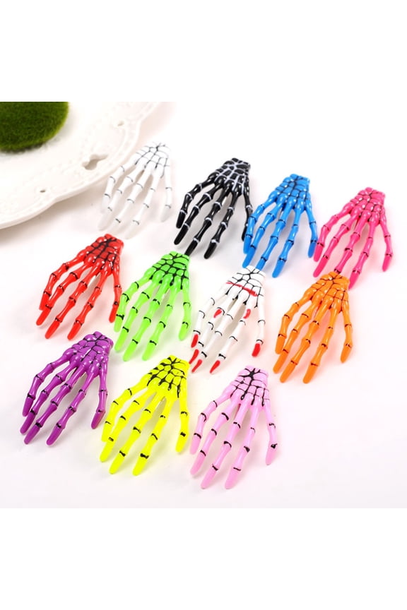 10Pcs Hairpin Skull Hair Clip Plastic Hair Accessory for Women