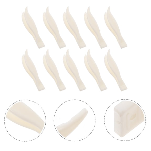 PENIKOKO 10Pcs Laboratory Tweezers Plastic Beige Durable Weight Clips for Experiment Use