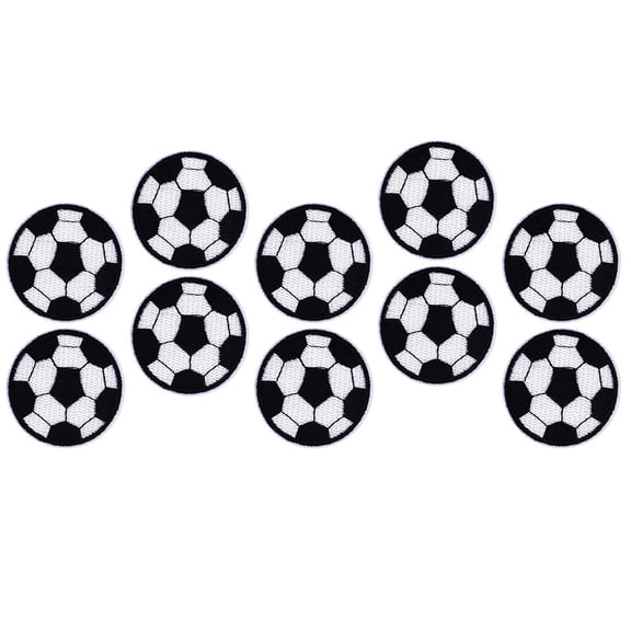 PENIKOKO 10pcs Soccer Style Patches Sports Themed Patch for Hats Bags Shoes