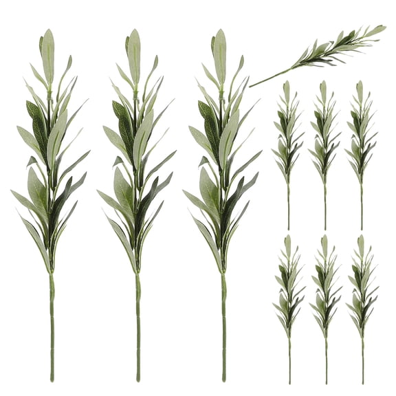 PENIKOKO Set of 10 Realistic Olive Branch Faux Greenery Stems for Indoor Home Decor Living Room Table Centerpiece