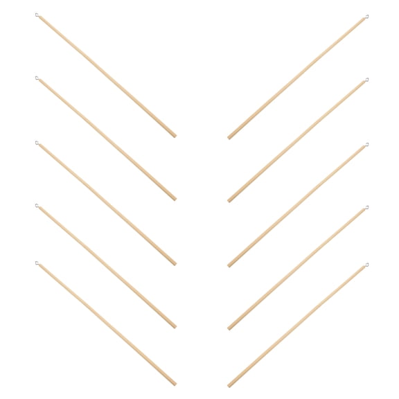 PENIKOKO 10Pcs Round Wood Thin Sticks for Puppet Manipulation Beige Slim