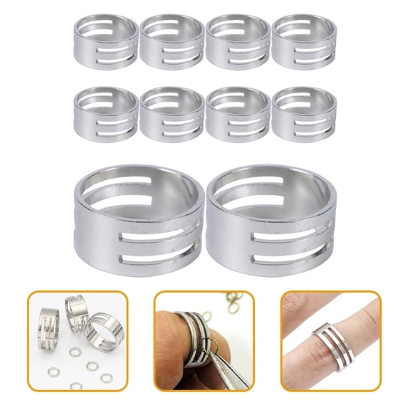 PENIKOKO 10Pcs Silver Round Jump Opener Craft Tools for Smooth Adjustment