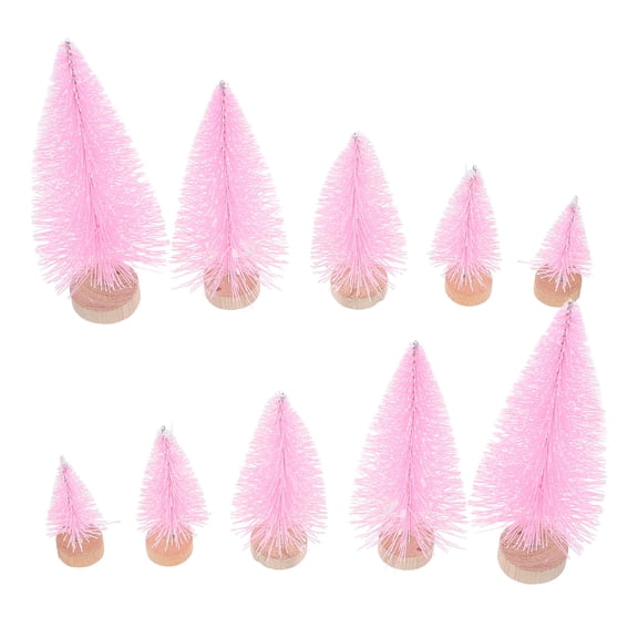 PENIKOKO 10Pcs Miniature Pine Trees Tabletop Decoration Realistic Decor Accessories