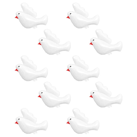 PENIKOKO Party Balloons White Aluminum Foil Balloons 10pcs Kids Birthday Decorations Supermarket Party Supplies