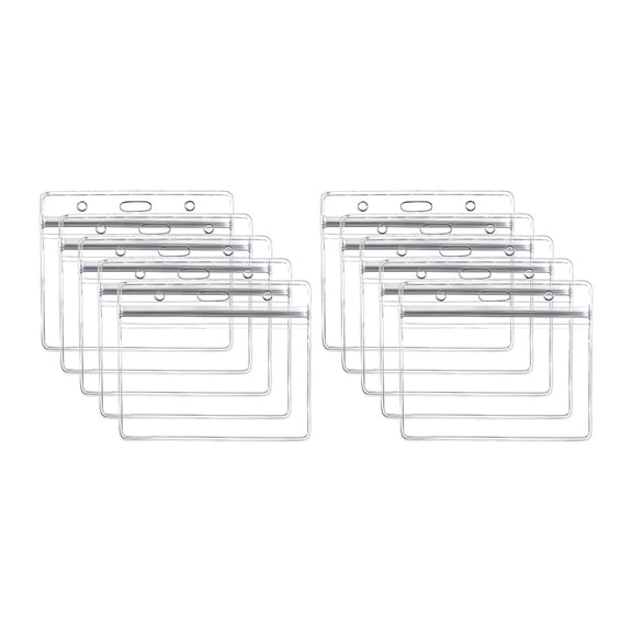 PENIKOKO 10Pcs Transparent Waterproof ID Card Case for Office Events