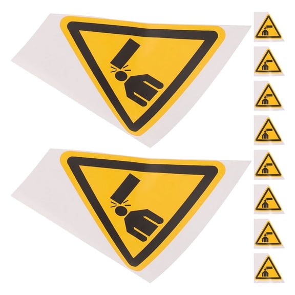 PENIKOKO 10Pcs Warning Sticker for Doors Self Adhesive Caution Signs for Safety Reminder