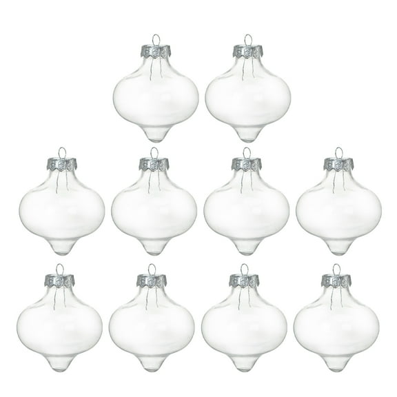 PENIKOKO 10pcs Large Clear Ornaments For Crafts Transparent Pet Decorative Hanging Balls