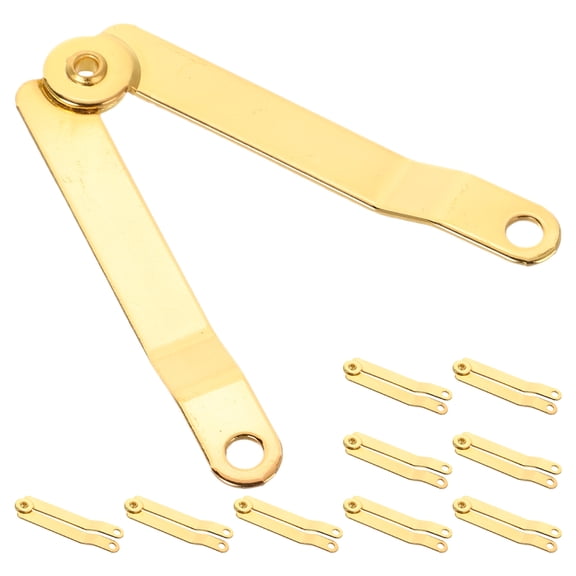 PENIKOKO 10pcs Metal Cover Hinges for Wooden Boxes, Elegant Design with Positioning Support for Craft and Jewelry Boxes