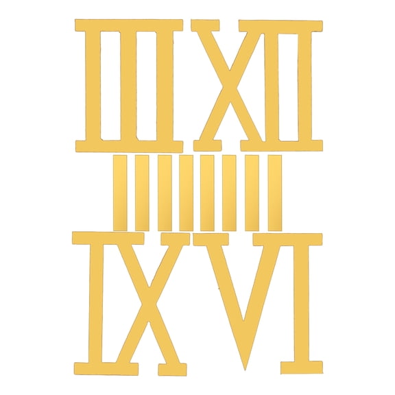 PENIKOKO 12 Pieces Acrylic Clock Numbers for Wall Handmade Clock Replacement, Golden Minimalist Style Decor