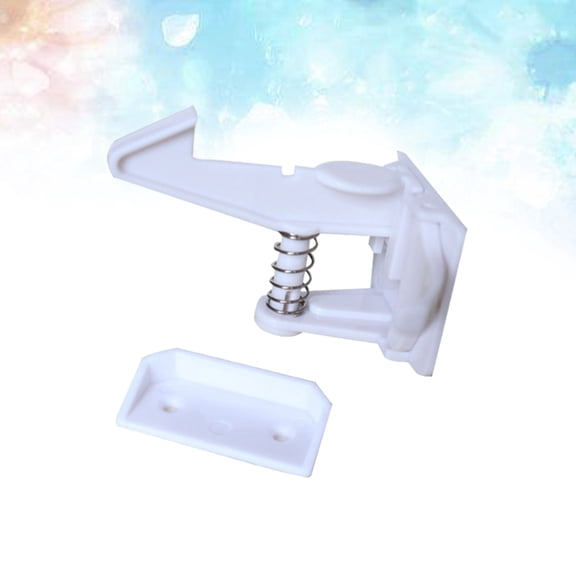 PENIKOKO 12Pcs Cabinet Locks White Invisible Adhesive Spring Lock for Secure