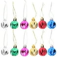 thumbnail image 1 of PENIKOKO Hanging Ball Ornaments Assorted Color 12Pcs 1.6X1.2X1.2In Plastic Classic, 1 of 8