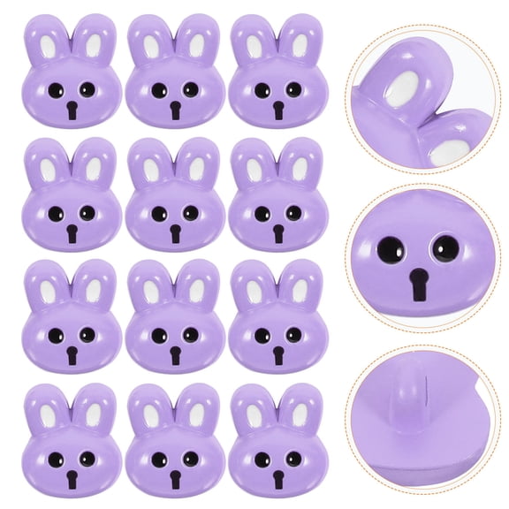 PENIKOKO Bunny Craft Buttons for Sewing and Projects, 12 Pieces, Decorative Sewing Accessories