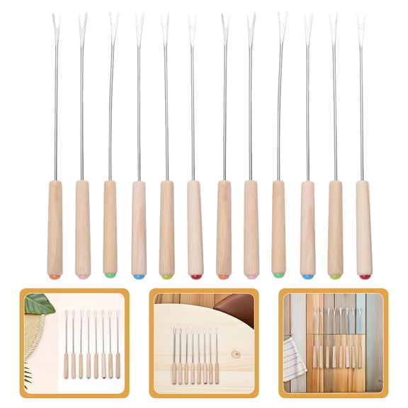 PENIKOKO 12-Piece Stainless Steel Fork Set for Chocolate Dipping and Multi-Purpose Household Use