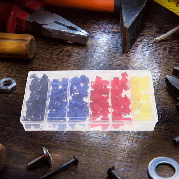 PENIKOKO 158pcs Wire Lugs Quick Connection Electrical Caps Kit Assorted Color Plastic for Household Wiring