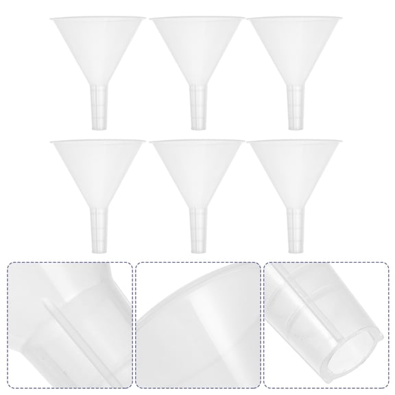 PENIKOKO 15-Piece Clear Plastic Laboratory Funnels Set with Triangle Shape for Precise Experiment Use