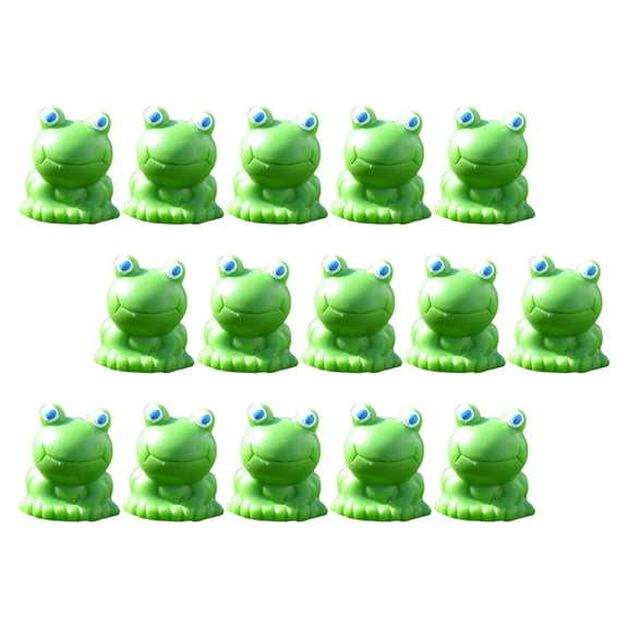 PENIKOKO 15pcs Frog Decoration Resin Microlandscape Decor Craft Display