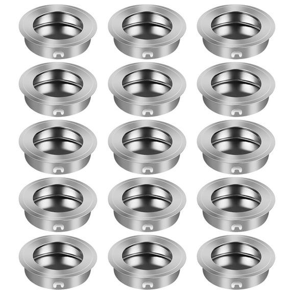 PENIKOKO 15pcs Stainless Steel Kitchen Cabinet Handles Embedded Design Hardware for Drawers and Cupboards