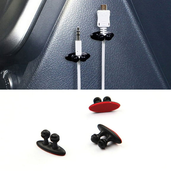 PENIKOKO 16Pcs Black Wire Organizer Clips for Car and Home , Easy to Use and