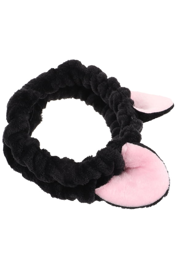 Soft Plush Cat Ear Headband for Women, Comfortable Makeup and Washing Hairband, Daily Wear Accessory, 1x5.5x2.0in