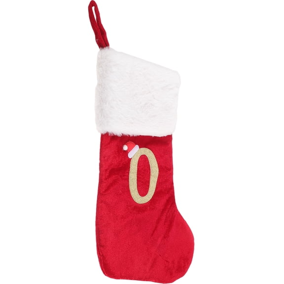 PENIKOKO Multi-Color Lettered Vintage Fabric Christmas Stocking Hanging Fireplace Decoration Holder for All Ages