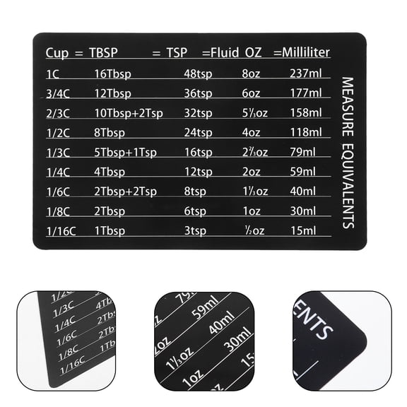 PENIKOKO Refrigerator Magnet Measuring Equivalents Black 1Pcs