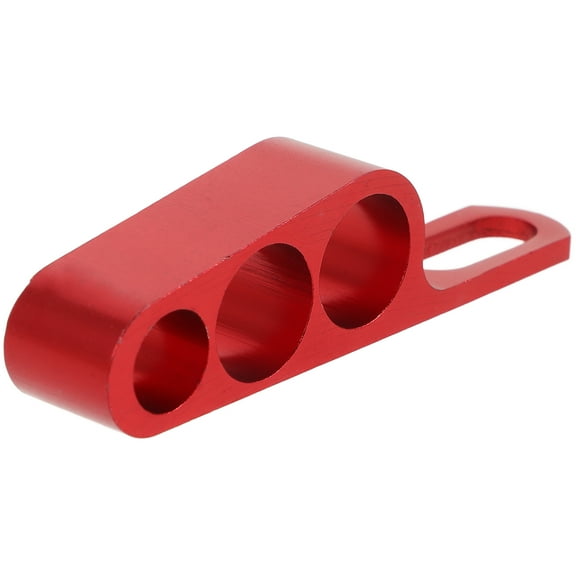 PENIKOKO Durable Aluminum Three Hole Line Clamp Red Brake Cable Clip Motorcycle