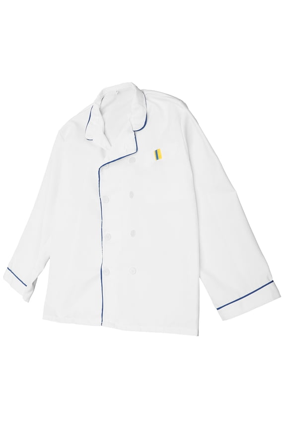 White Sleeve Chef Coat for Men, Splash Resistant Kitchen Uniform Jacket, Professional Culinary Workwear