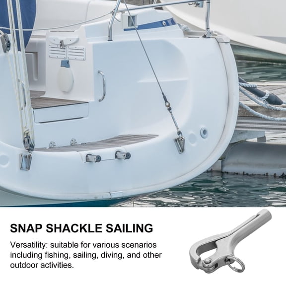 PENIKOKO 1Pack Sailing Hook Goose Head Shape Silver 316 Stainless Steel For Boat And Safety