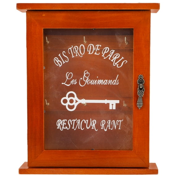 PENIKOKO 1Pack Wall Mounted Key Cabinet .3x2.4x10.2in with Brass for Key Organizer