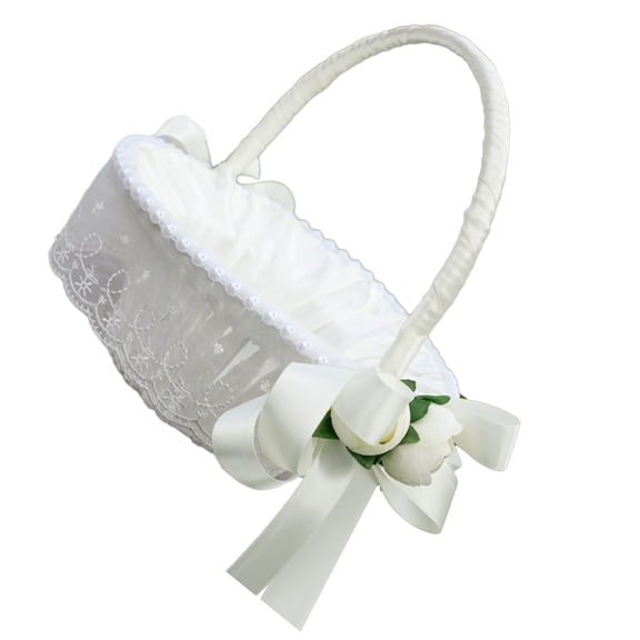 PENIKOKO Romantic Ribbon Wedding Basket Plastic 1Pcs Ideal Gift Container for Special Occasions