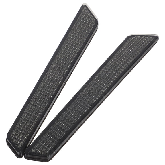PENIKOKO 1 Pair Motorcycle Saddlebag Reflector Inserts Grey ABS Covers Easy Install Safety Accessories