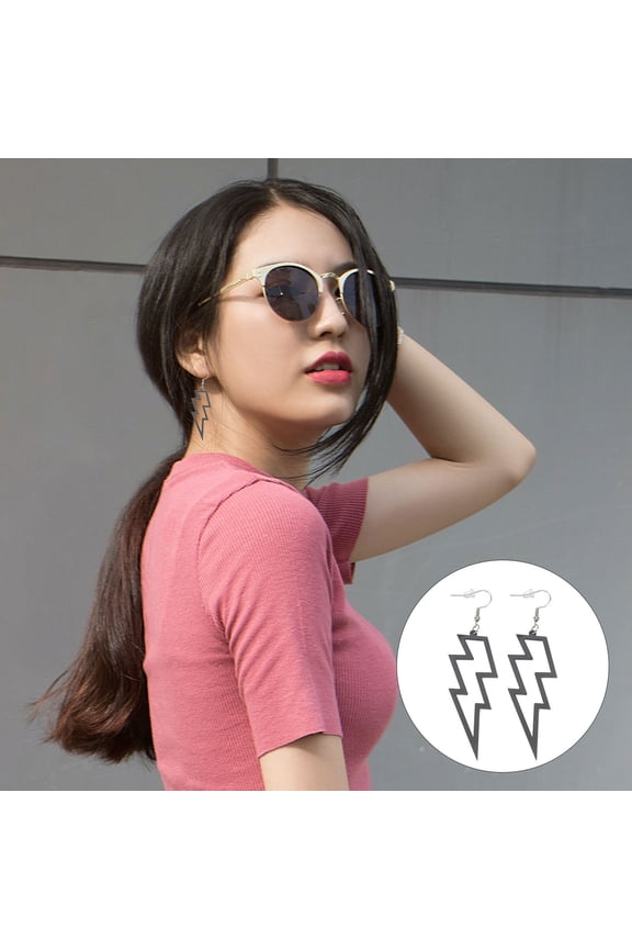 1Pair Stylish Black Ear Drop Earrings Creative Ear Decoration for Special Occasion