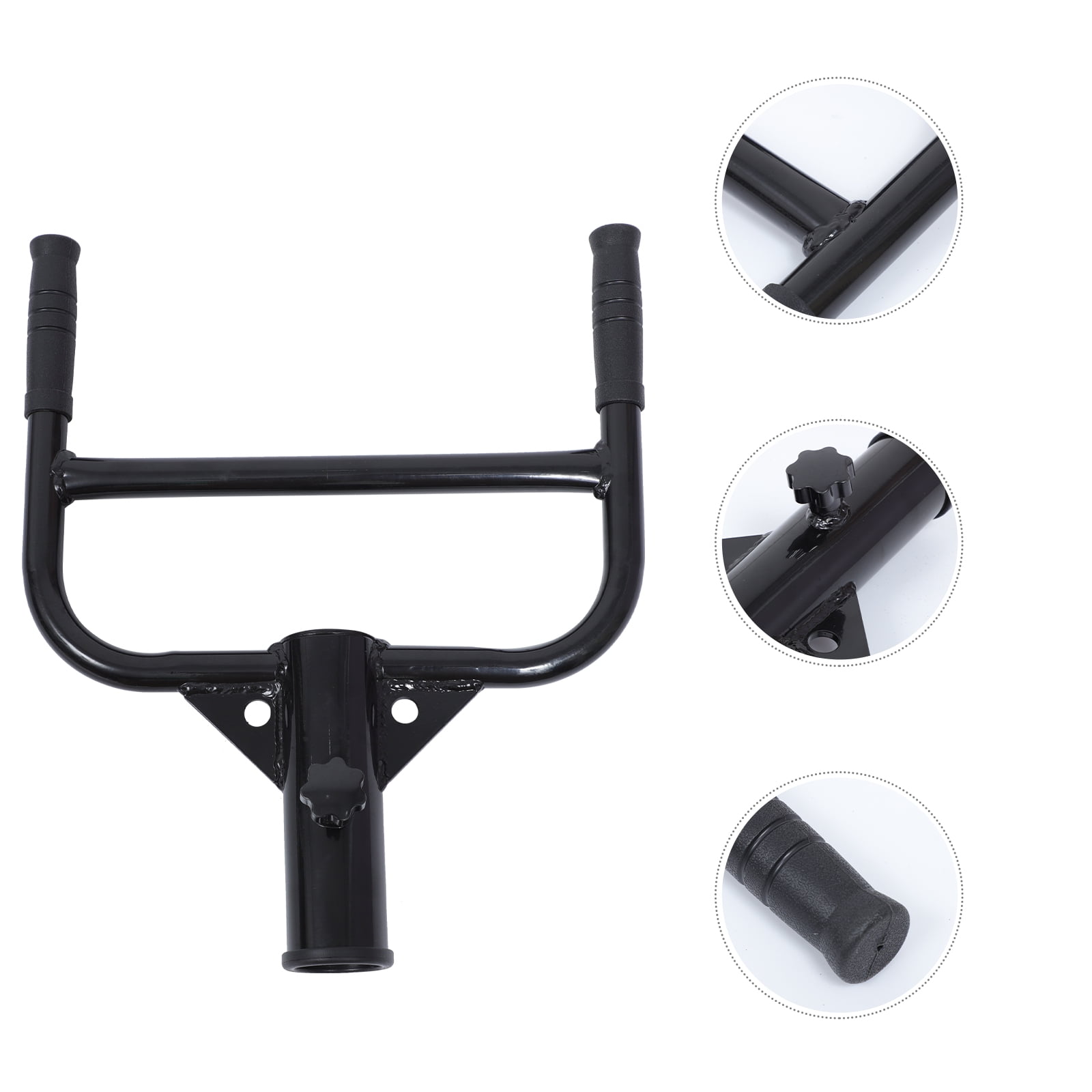 PENIKOKO Black Barbell Handle Gym Equipment for Back Pulling Exercise, Easy to Install Fitness Workout Accessory, 1Pc