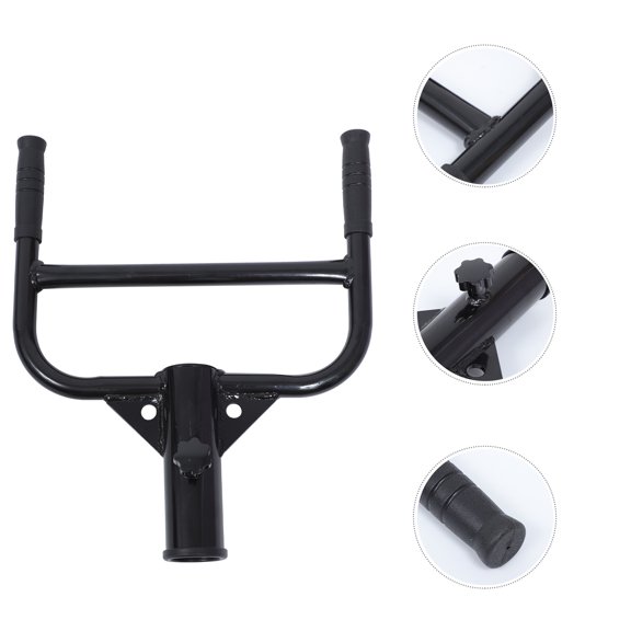 PENIKOKO Black Barbell Handle Gym Equipment for Back Pulling Exercise, Easy to Install Fitness Workout Accessory, 1Pc