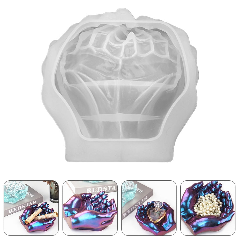 PENIKOKO 1Pc Hands Silicone Mold White Color for DIY Ashtray and ...