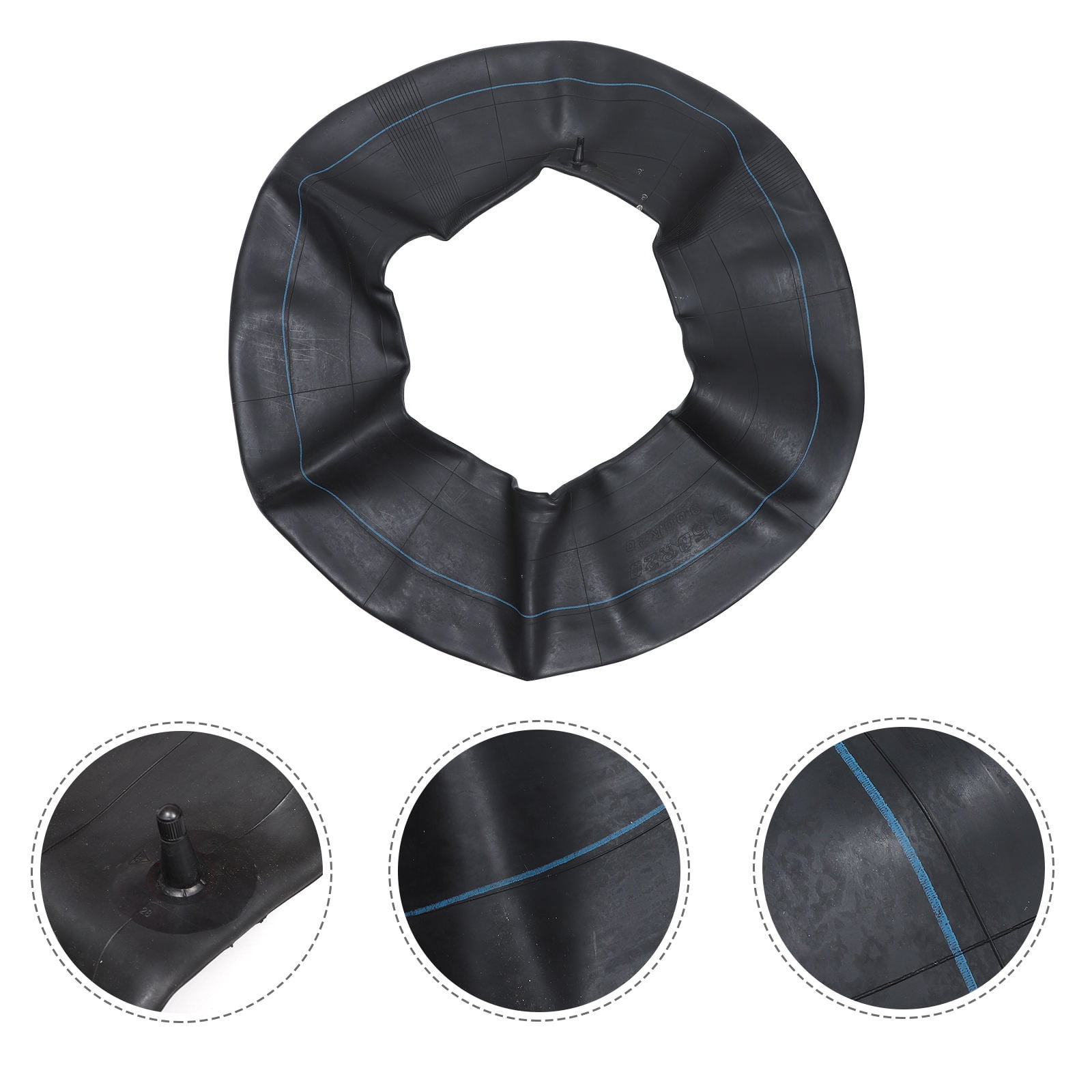 PENIKOKO Portable Inflatable Snow Sled, Black Round Tube with Deep Seat Outdoor Winter Sledding Fun