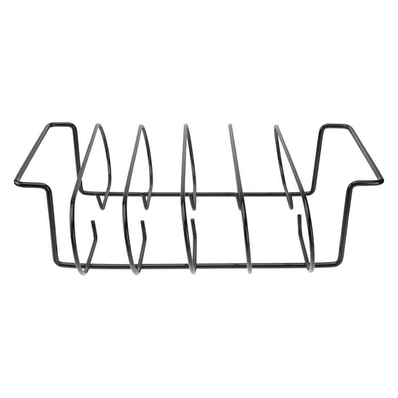 PENIKOKO Portable Iron Rib Rack Black Non-Stick Barbecue Grill Tool for Home and Outdoor BBQ Use